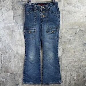 Vintage Mudd Blue denim flared bootcut jeans With pockets kids Size 10 Y2K retro